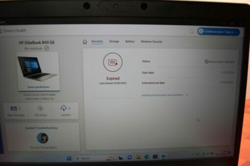 HP Elitebook 840 G6 14" i5 8th Gen RAM 16GB SSD 512GB