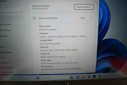 HP Elitebook 840 G6 14" i5 8th Gen RAM 16GB SSD 512GB