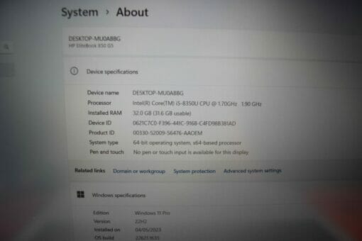 HP Elitebook 850 G5 Radeon