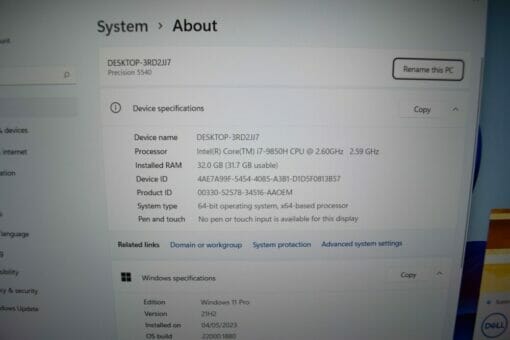 Dell Precision 5540 15.6" i7 9th gen
