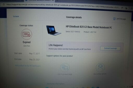 HP 820 G3 14" i5 6th Gen