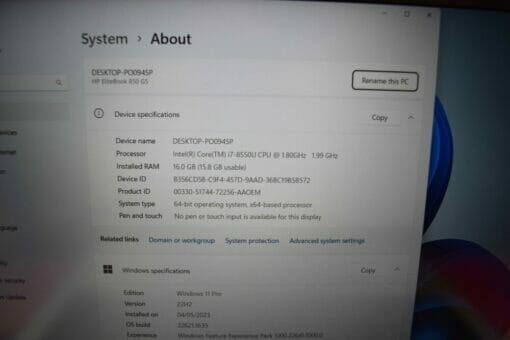 HP Elitebook 850 G5 Radeon