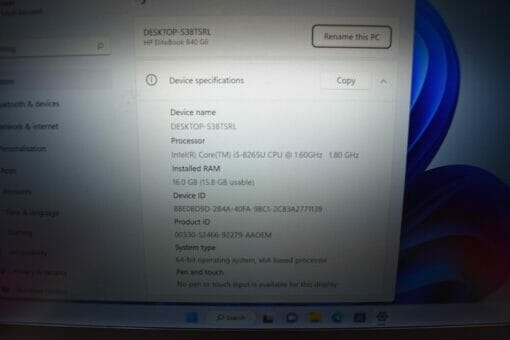 HP Elitebook 840 G6 14" i5 8th Gen RAM 16GB SSD 512GB