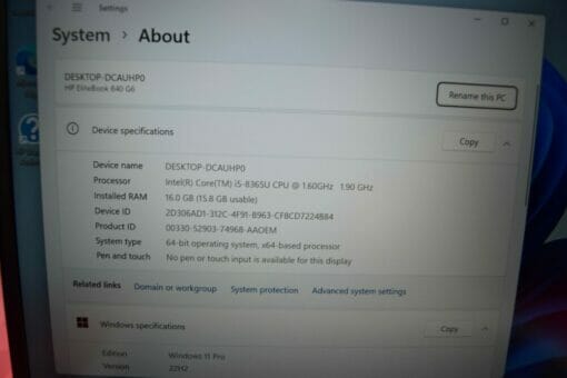 HP Elitebook 840 G6 14" i5 8th Gen RAM 16GB SSD 512GB
