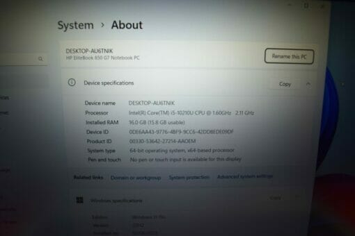 HP Elitebook 850 G7