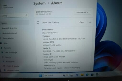 HP Elitebook 840 G6 14" i5 8th Gen RAM 16GB SSD 512GB