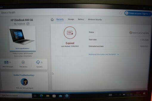 HP Elitebook 840 G6 14" i5 8th Gen RAM 16GB SSD 512GB