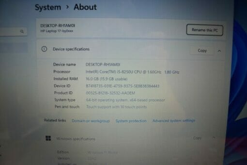 Hp 17-by0xxx 17.3" Touch i5 8th gen
