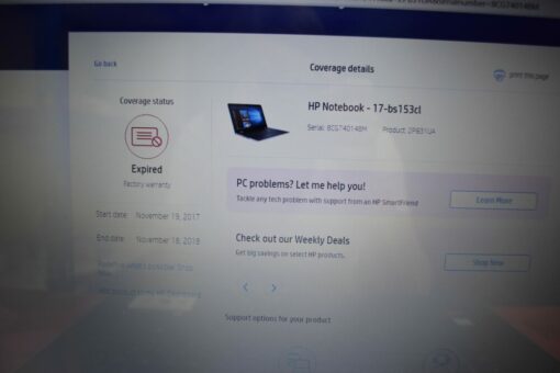 HP notebook 17 bs173cl 17.3" TOUCH i5 8th Gen