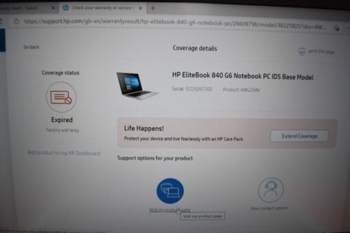 HP Elitebook 840 G6 14" i5 8th Gen RAM 16GB SSD 512GB