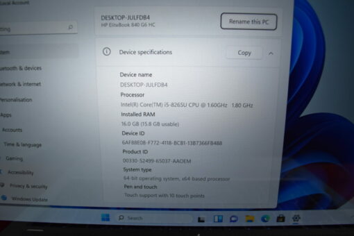 HP Elitebook 840 G6 14" i5 8th Gen RAM 16GB SSD 512GB