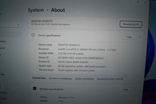 HP Zbook Fury G7