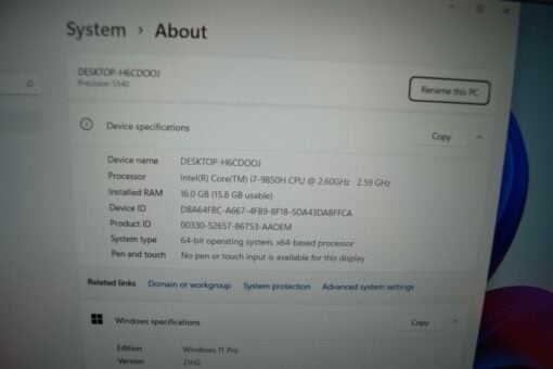 Dell Precision 5540 15.6" i7 9th gen