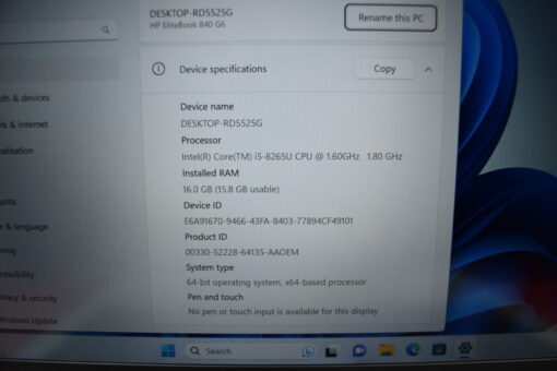 HP Elitebook 840 G6 14" i5 8th Gen RAM 16GB SSD 512GB