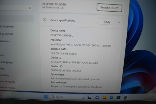 HP Elitebook 840 G6 14" i5 8th Gen RAM 16GB SSD 512GB