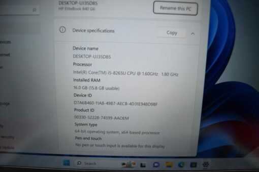 HP Elitebook 840 G6 14" i5 8th Gen RAM 16GB SSD 512GB