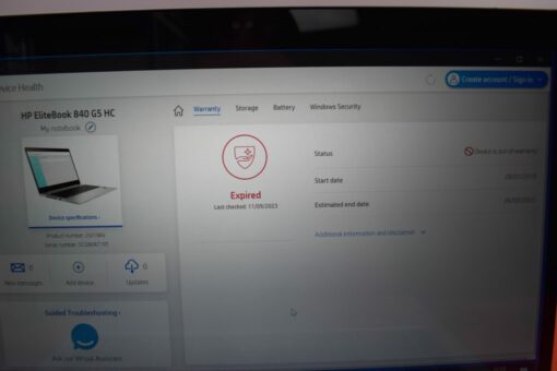 HP Elitebook 840 G6 14" i5 8th Gen RAM 16GB SSD 512GB