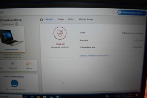 HP Elitebook 840 G6 14" i5 8th Gen RAM 16GB SSD 512GB
