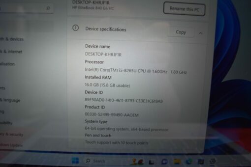 HP Elitebook 840 G6 14" i5 8th Gen RAM 16GB SSD 512GB