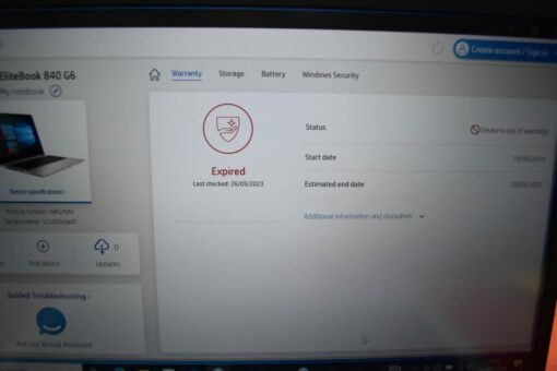 HP Elitebook 840 G6 14" i5 8th Gen RAM 16GB SSD 512GB