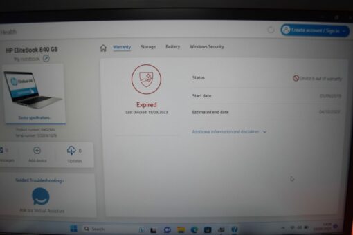 HP Elitebook 840 G6 14" i5 8th Gen RAM 16GB SSD 512GB