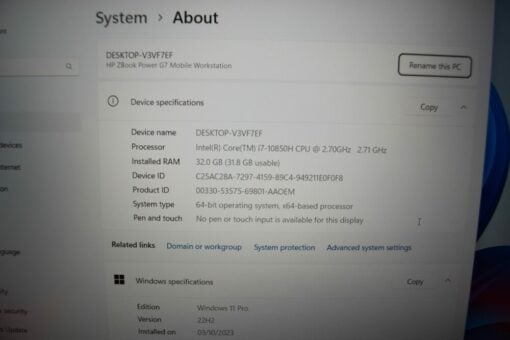 HP Zbook Fury G7