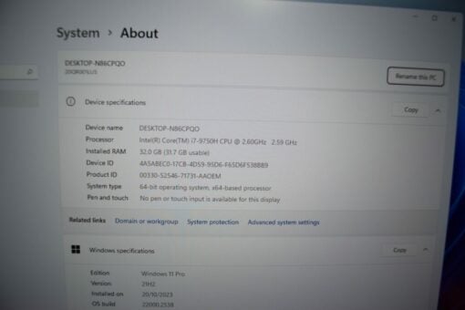 Lenovo 17 ThinkPad P73 i7 9th gen