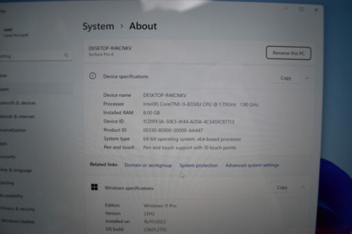 Microsoft Surface Pro6