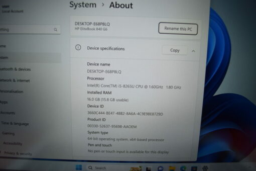 HP Elitebook 840 G6 14" i5 8th Gen RAM 16GB SSD 512GB