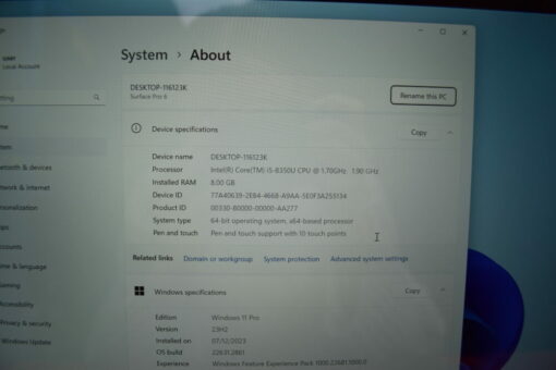 Microsoft Surface Pro6