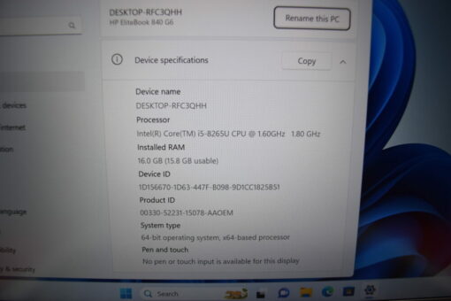 HP Elitebook 840 G6 14" i5 8th Gen RAM 16GB SSD 512GB