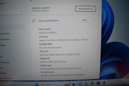 HP Elitebook 840 G6 14" i5 8th Gen RAM 16GB SSD 512GB