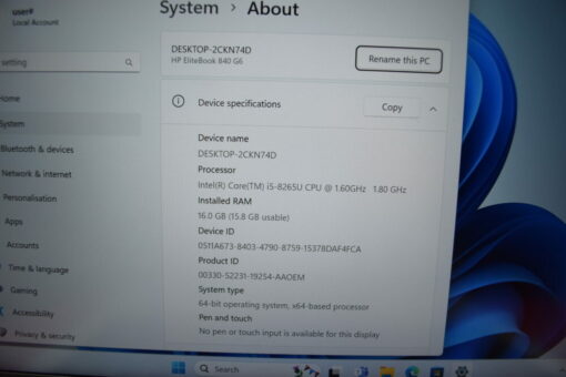 HP Elitebook 840 G6 14" i5 8th Gen RAM 16GB SSD 512GB