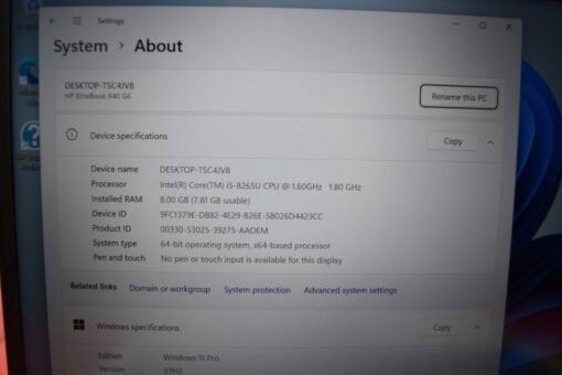 HP Elitebook 840 G6 14" i5 8th Gen RAM 16GB SSD 512GB