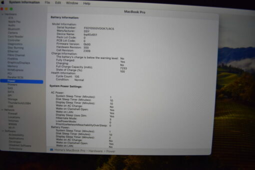 Apple MacBook Pro 2019 A2141 16" i7 SSD 512GB RAM 32GB UK Laptop SKU11279