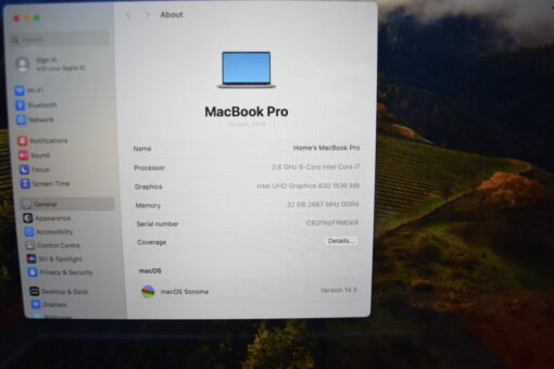 Apple MacBook Pro 2019 A2141 16" i7 SSD 512GB RAM 32GB UK Laptop SKU11279