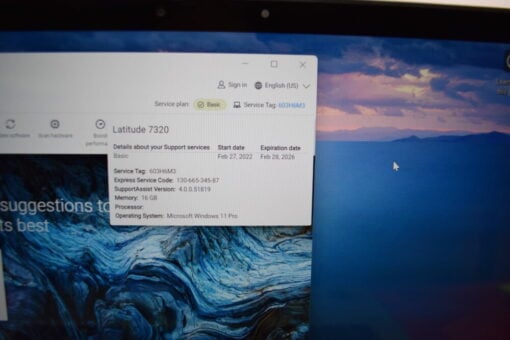 DELL Latitude 7320 13.3" Touch 2in1 i5 11th Gen 512GB SSD 16GB RAM Grade A- SKU11332