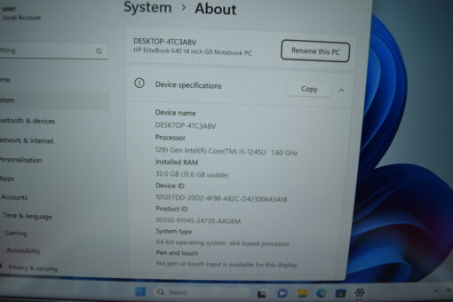HP Probook 640 G9 14" i5 12th gen RAM 32GB SSD 1TB warranty laptop Grade A- SKU11350 - Image 11