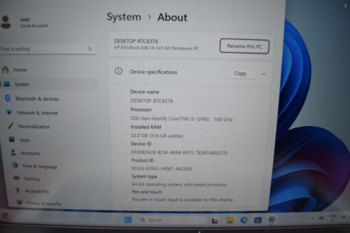 HP Probook 640 G9 14" i5 12th gen RAM 32GB SSD 512GB Grade A- SKU11351 - Image 11