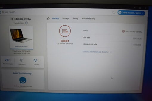 HP Elitebook 850 G5 15.6" i5 8th Gen SSD 512GB RAM 16GB Grade A- 11367 - Image 15