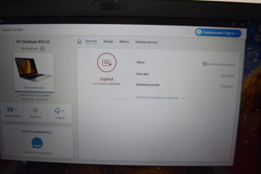 HP Elitebook 850 G5 15.6" i5 8th Gen SSD 256GB RAM 8GB Grade B+ 11364 - Image 15