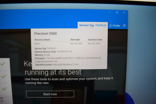 Dell Precision 5560 15.6" Touch  i7-11th gen SSD 1TB RAM 32GB NVIDIA Grade A- SKU11404 - Image 16