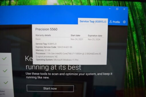 Dell Precision 5560 15.6" Touch  i7-11th gen SSD 512GB RAM 32GB NVIDIA Grade B+ SKU11403 - Image 15