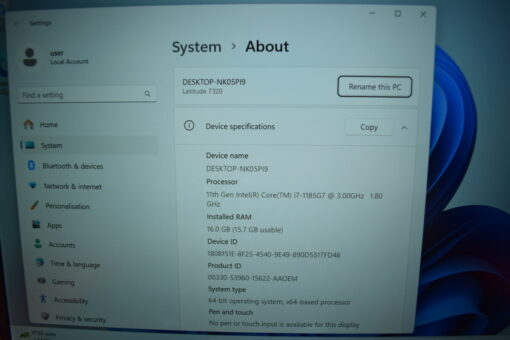 DELL Latitude 7320 13.3" i7 11th Gen 512GB SSD 16GB RAM Grade B+ Laptop SKU11408 - Image 11