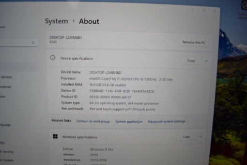 Lenovo Yoga Duet 7 13" i7 10th gen SSD 512GB RAM 16GB Touch GradeB+ SKU11422 - Image 11