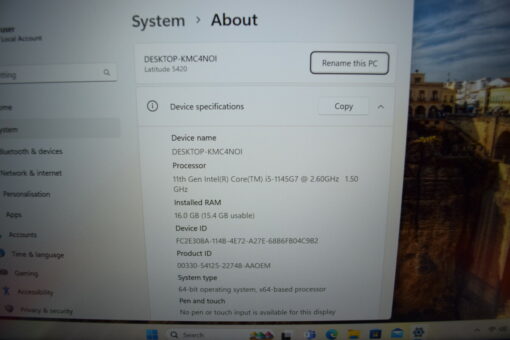 Dell Latitude 5420 14'' i5 11th gen RAM 16GB SSD 512GB GradeB- SKU11444 - Image 11
