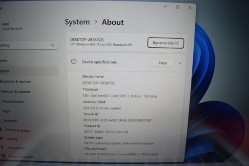 HP Probook 640 G9 14" i5 12th gen RAM 16GB SSD 512GB laptop GradeA- 11411 - Image 11
