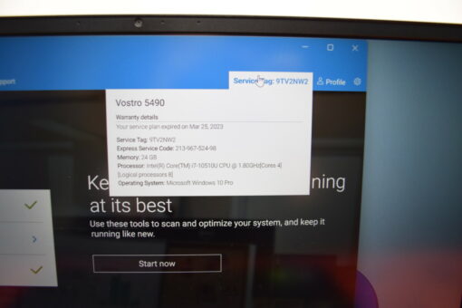 Dell Vostro 5490 14'' i7 10th gen 512 GB SSD 24 GB RAM NVIDIA GradeB- laptop SKU11445 - Image 15