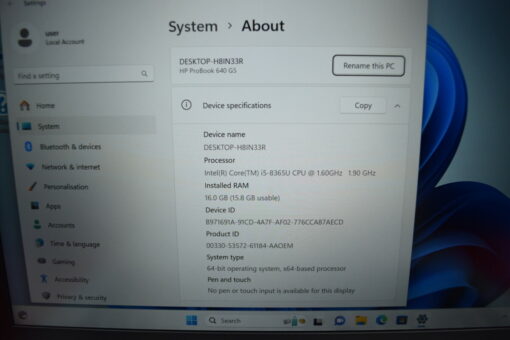HP Probook 640 G5 14" i5 8th gen RAM 16GB SSD 512GB  Grade B+ 11414 - Image 14