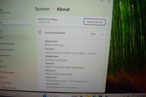 Dell Latitude 5300 13.3" touchscreen i5 8th gen SSD 512GB RAM 16GB GradeA- laptop SKU11426 - Image 12